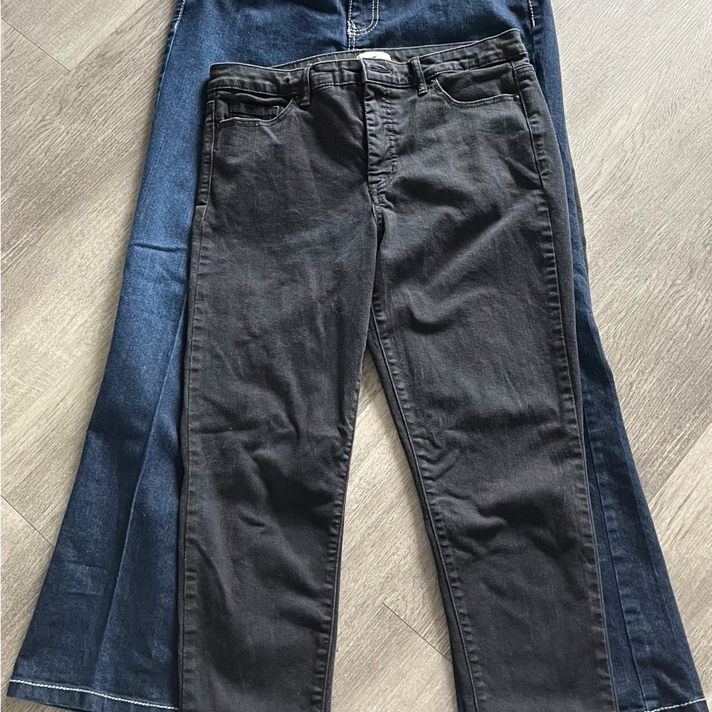 3 Women's Black and Blue Jeans size 12 LOT # 208